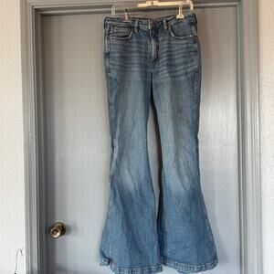 Wrangler Retro High Rise Flare Denim Jeans 31x36 Cowgirl Bell Bottom Trumpet